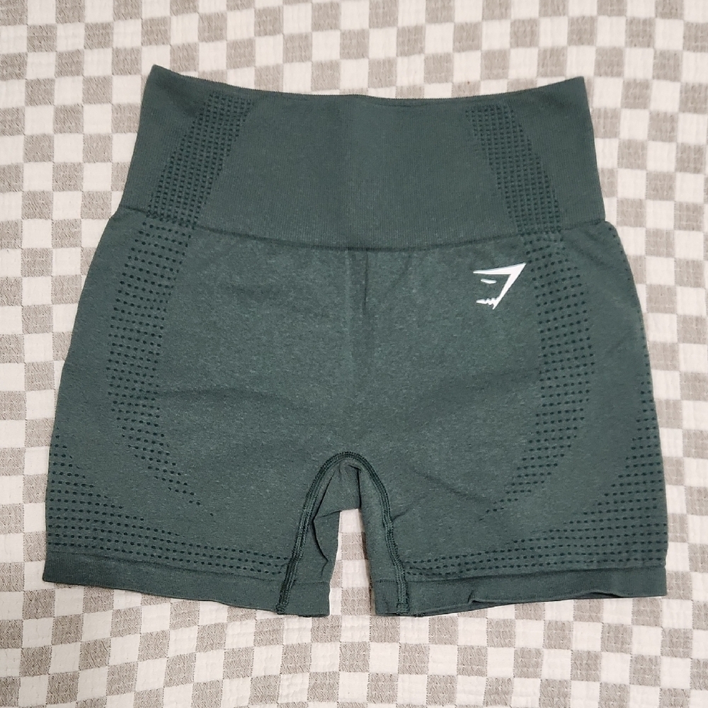 Gymshark Women's Green High-Waisted Shorts